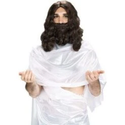 Biblical Wig, Beard & Mustache Set, Discount Version Savior