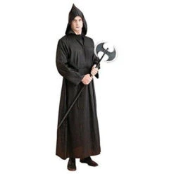 Black Hooded Robe Monk Costume