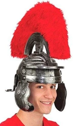 Roman Legionary Helmet With Red Trim -Epic Costumes J26486RomanLegionaryHelmetSilver