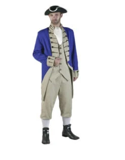 Colonial Man Costume / Revolutionary War Colonial Soldier -Epic Costumes T7734ColonialBlue Tan